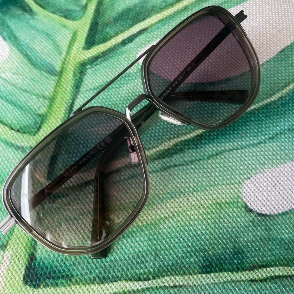 Zegna Men's Brown/Gray Sunglasses